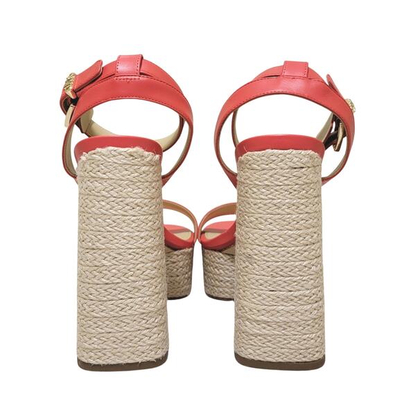 MICHAEL Michael Kors Ashton Platform Espadrille Strappy Sandals Size US 9.5M Red - Picture 5 of 7